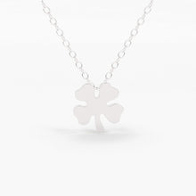 Load image into Gallery viewer, 14K Gold Four Leaf Clover Charm Necklace / Made to Order Clover Pendant Irish Girl Gift / Minimalist Good Luck Charm / Mothers Day Sale - Jalvi &amp; Co.