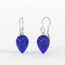 Load image into Gallery viewer, 14K Gold Lapis Lazuli Earrings / Large Lapis Drop Earrings / Lapis Spike Earrings / Royal Blue Earrings / September Birthstone Earrings - Jalvi & Co.