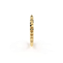 Load image into Gallery viewer, 14K Gold Pyramid Eternity Ring / Gold Spike Ring / Pyramid Ring / Gold Stacking Ring / Simple Gold Ring / Minimal Jewelry / Spike Stud Ring - Jalvi & Co.