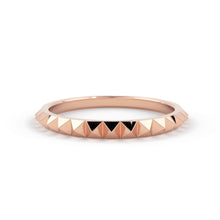 Load image into Gallery viewer, 14K Gold Pyramid Eternity Ring / Gold Spike Ring / Pyramid Ring / Gold Stacking Ring / Simple Gold Ring / Minimal Jewelry / Spike Stud Ring - Jalvi & Co.