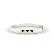 Load image into Gallery viewer, 14K Gold Pyramid Eternity Ring / Gold Spike Ring / Pyramid Ring / Gold Stacking Ring / Simple Gold Ring / Minimal Jewelry / Spike Stud Ring - Jalvi & Co.