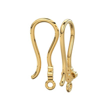 Load image into Gallery viewer, 14k Solid Gold Brilliant Diamond Finding Earwire Pair 15x3.30mm 20 GAUGE - Jalvi & Co.