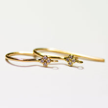 Load image into Gallery viewer, 14k Solid Gold Brilliant Diamond Finding Earwire Pair 15x3.30mm 20 GAUGE - Jalvi & Co.