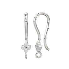 Load image into Gallery viewer, 14k Solid Gold Brilliant Diamond Finding Earwire Pair 15x3.30mm 20 GAUGE - Jalvi & Co.