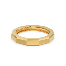 Load image into Gallery viewer, 14k Solid Gold Geometric Designer Ring - Stackable Ring - Rope Inlay Narrow Band - Minimal Jewelry - Jalvi & Co.