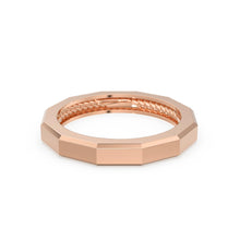 Load image into Gallery viewer, 14k Solid Gold Geometric Designer Ring - Stackable Ring - Rope Inlay Narrow Band - Minimal Jewelry - Jalvi & Co.