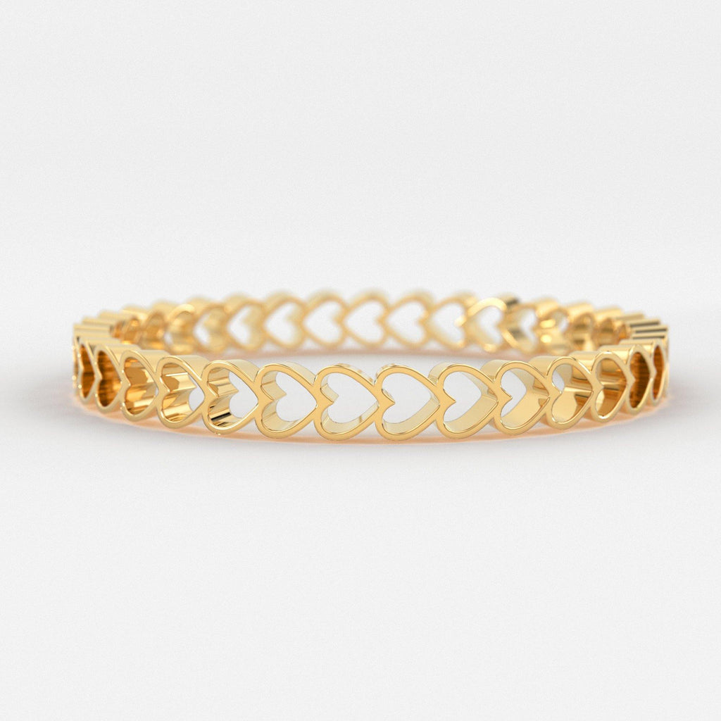 14k Solid Gold Tiny Heart Ring / Stacking Ring / Infinity Heart Ring / Promise Ring For Her / Thin Band Ring / Love Heart Tiny Thin Band - Jalvi & Co.
