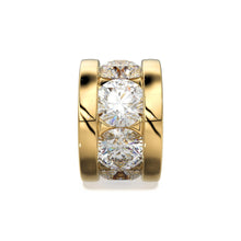 Load image into Gallery viewer, 14k Solid Yellow Gold 3mm 6mm Diamond Eternity Rondelle Designer Wheel Bead / Diamond Finding / Jewelry Making Essential - Jalvi & Co.