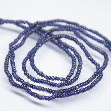 Load image into Gallery viewer, 15 inch, 2mm, Natural Blue Sapphire Smooth Rondelle Shape Tiny Beads, Sapphire Bead - Jalvi & Co.