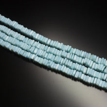 Load image into Gallery viewer, 16 inches, 5-6mm, Natural Blue Peruvian Opal Smooth Heishi Cube Square Loose Gemstone Beads - Jalvi & Co.