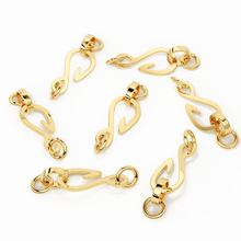 Load image into Gallery viewer, 18k Gold Fishing Hook Clasp / 21mm total length / Solid 18 Carat Gold - Jalvi &amp; Co.