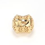 18k Solid Gold Designer Fancy Mesh High End Spacer Bead Finding 9mm 10mm 11mm