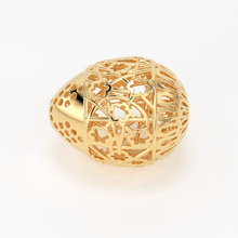 Load image into Gallery viewer, 18k Solid Gold Handmade Designer Easter Egg Spacer Bead Finding 11mm 12mm 13mm - Jalvi & Co.