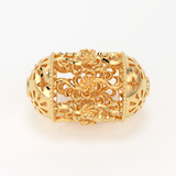 18k Solid Gold Handmade Designer Floral Spacer Bead Finding 12mm 13mm 14.50mm