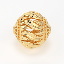 Load image into Gallery viewer, 18k Solid Gold Handmade Designer Round Spacer Bead Finding 8mm 9mm 10mm - Jalvi & Co.