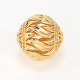 18k Solid Gold Handmade Designer Round Spacer Bead Finding 8mm 9mm 10mm