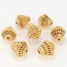 Load image into Gallery viewer, 18k Solid Gold Handmade Geometric Cone Spacer Bead Finding 7mm 8mm 9mm - Jalvi & Co.