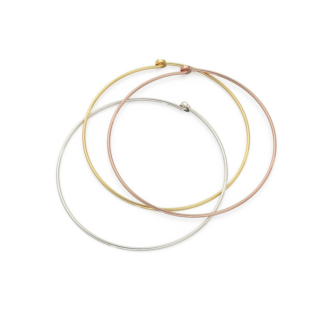 18k Solid Gold Hoop Earrings Findings Jewelry Making 40mm - Jalvi & Co.