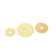 Load image into Gallery viewer, 18k Solid Gold Thin Disk Spacer Beads 3mm 4mm 5mm 6mm Flat Cap Divider Component Finding 10 pieces - Jalvi &amp; Co.