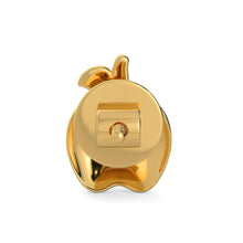 Load image into Gallery viewer, 18k Solid Yellow Gold Handmade Apple Diamond Earrings, Apple Earrings, Gold Earrings, Diamond Earrings - Jalvi & Co.