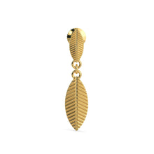 Load image into Gallery viewer, 18k Solid Yellow Gold Handmade Leaf Drop Earrings, Leaf Earrings, Gold Earrings - Jalvi & Co.