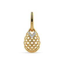 Load image into Gallery viewer, 18k Solid Yellow Gold Handmade Pineapple Diamond Earrings, Pineapple Earrings, Gold Earrings, Diamond Earrings - Jalvi & Co.