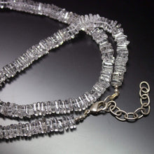 Load image into Gallery viewer, 19 inches, 5.5mm, Natural Crystal White Quartz Smooth Square Beaded Necklace - Jalvi &amp; Co.