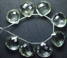 Load image into Gallery viewer, 2 Match Pair, Super Rare AAA Green Amethyst Faceted Heart Shape Briolette's Calibrated Size 16mm - Jalvi & Co.
