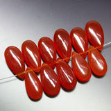 2 Matched Pair Finest Quality Red Onyx Smooth Pear Shape Briolettes, 15X7mm Size, Onyx Beads