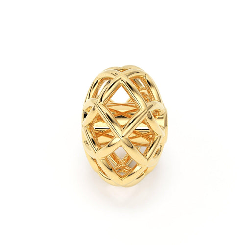 2 pieces Oval Designer 14k 18k Solid Gold Handmade Gold Spacer Bead Jewelry Making Supply 4.60x3.40mm - Jalvi & Co.