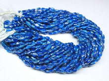 Load image into Gallery viewer, 2 Strand Neon Blue Apatite Smooth Oval Loose Gemstone Beads Strand 6mm 10mm 13&quot; - Jalvi &amp; Co.