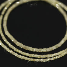 Load image into Gallery viewer, 20.84ct Faint Yellow Diamond Faceted Tube Fancy Beads Strand 15&quot; Strand 1.39-3.4mm - Jalvi &amp; Co.
