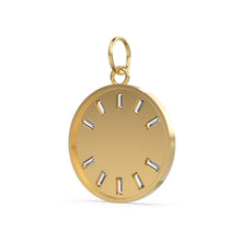 Load image into Gallery viewer, 20mm Rainbow Evil Eye Enamel Baguette Diamond 18k Solid Gold Charm Pendant / Diamond Pendant, Emerald Charm Finding, Solid Gold Ruby Charm - Jalvi & Co.