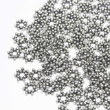 26 Snowflake Spacer Bead Antique Silver Tone Dot Beads