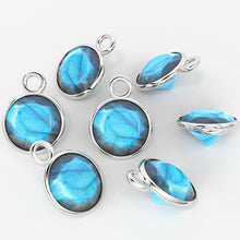 Load image into Gallery viewer, 2pc 14k Solid Yellow Gold 4,5,6mm Natural Blue Labradorite Charm Pendant - Jalvi &amp; Co.