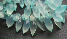 Load image into Gallery viewer, 30 Pcs Of ,Super Finest, Super Rare Shape, Aqua Chalcedony Faceted Dew Drops Briolettes 11-13mm Large Size - Jalvi & Co.