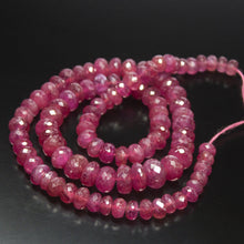 Load image into Gallery viewer, 308 cts, 17 inch, 6mm 10mm, Pink Sapphire Faceted Rondelle Large Size Beads, Sapphire Beads - Jalvi &amp; Co.
