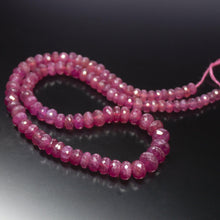 Load image into Gallery viewer, 308 cts, 17 inch, 6mm 10mm, Pink Sapphire Faceted Rondelle Large Size Beads, Sapphire Beads - Jalvi &amp; Co.