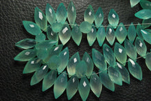 Load image into Gallery viewer, 35 Pcs Aqua Chalcedony Faceted Dew Drops Briolettes 10-12mm Large Size - Jalvi & Co.