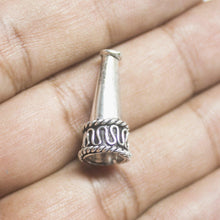 Load image into Gallery viewer, 4 Tribal Bead Caps Antique Silver Tone Cone Charm - Jalvi &amp; Co.