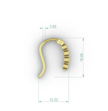 Load image into Gallery viewer, 5 Diamond Earwire / Jewely Making Gold Earring Findings /14k 18k Solid Gold Brilliant Round Diamond Jewelry Making Supplies - Jalvi & Co.