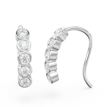 Load image into Gallery viewer, 5 Diamond Earwire / Jewely Making Gold Earring Findings /14k 18k Solid Gold Brilliant Round Diamond Jewelry Making Supplies - Jalvi & Co.