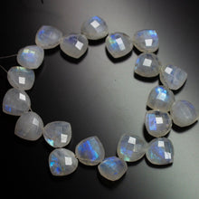 Load image into Gallery viewer, 5 Matched Pair, Finest Quality, Natural Moonstone Faceted Heart Shape Briolettes, Bottom Side Drilled, 10mm Size. - Jalvi & Co.
