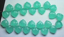 Load image into Gallery viewer, 5 Matched Pairs Peru Aqua Blue Quartz Carving Faceted Heart Shape Briolette's, 12mm - Jalvi & Co.