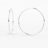 50MM Minimalist 14k Solid Gold Hoop Earrings / Large Hoop Earrings for Women / Oversized Thin Hoops / Bridesmaid Gift / Real Gold Huge Hoops