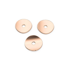 Load image into Gallery viewer, 5mm 14k 18k Solid Yellow Gold Handmade Thin Curved Disc Spacer Findings Beads 10 pieces - Jalvi & Co.