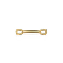 Load image into Gallery viewer, 5pc Curved Bar 18k Solid Gold Spacer Connector 9x1.75mm 20 Gauge Closed Jump Rings Finding / Use in necklace bracelet / Chain making finding - Jalvi &amp; Co.