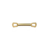 5pc Curved Bar 18k Solid Gold Spacer Connector 9x1.75mm 20 Gauge Closed Jump Rings Finding / Use in necklace bracelet / Chain making finding