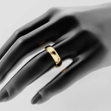 Load image into Gallery viewer, 6MM Gold Wedding Band/ 5MM CLASSIC DOME Polished Mens & Womens Wedding Ring by Jalvi Co / Also available Rose Gold, White Gold - Jalvi & Co.