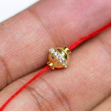 Load image into Gallery viewer, 7.5mm 18k Solid Yellow Gold Diamond Saucer Fancy Jewelry Making Spacer Bead - Jalvi &amp; Co.